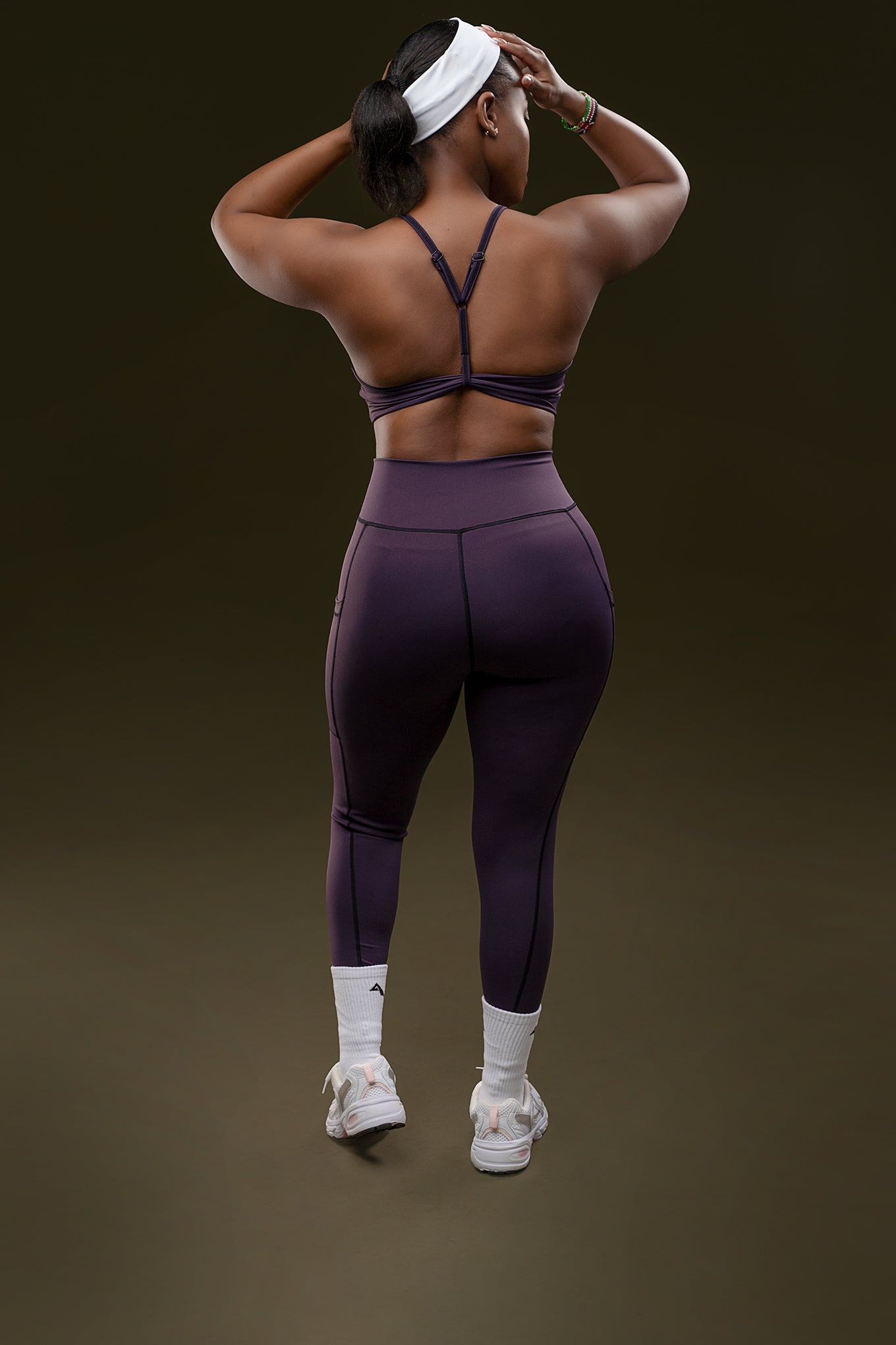 The Prime Knot Bra & Leggings Set - Ash Purple