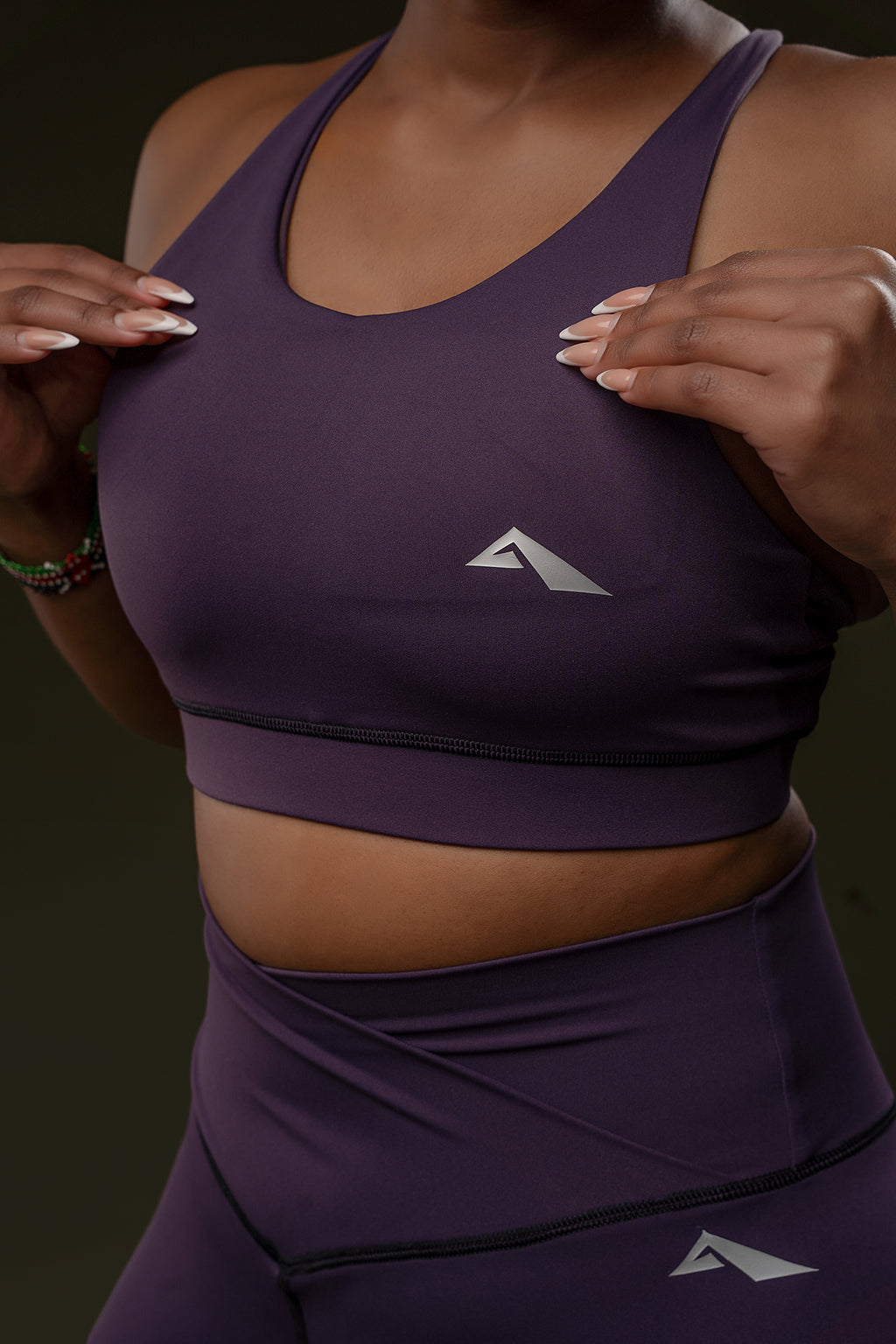 The Cross Back Bra and Flared Aura Pant Set