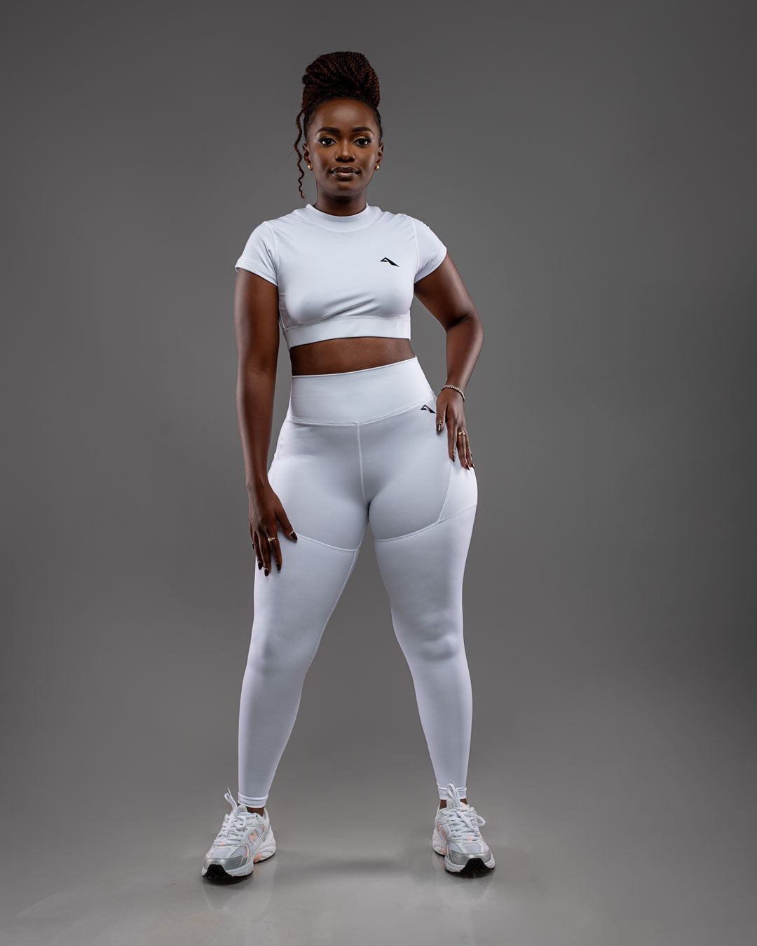 Backless Top and Lytluxe Leggings Set - White
