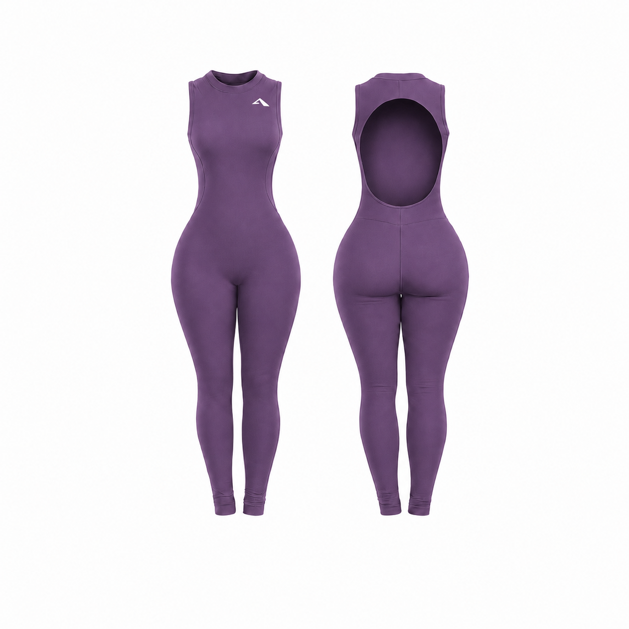 Backless Playsuit - Ash Purple