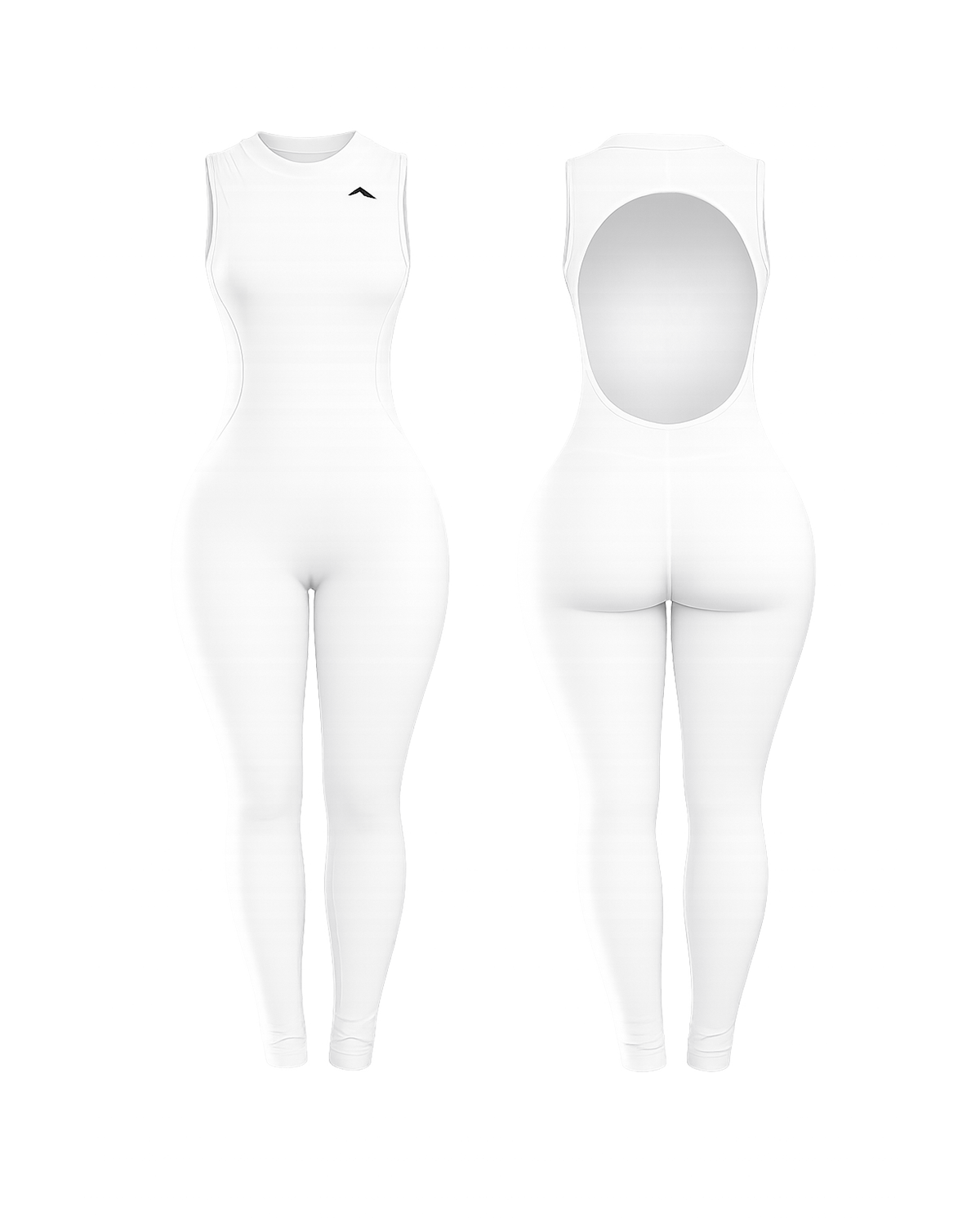 Backless Playsuit - White
