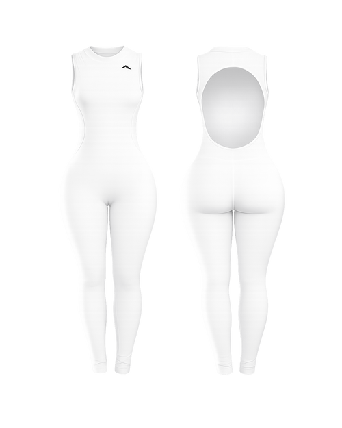 Backless Playsuit - White