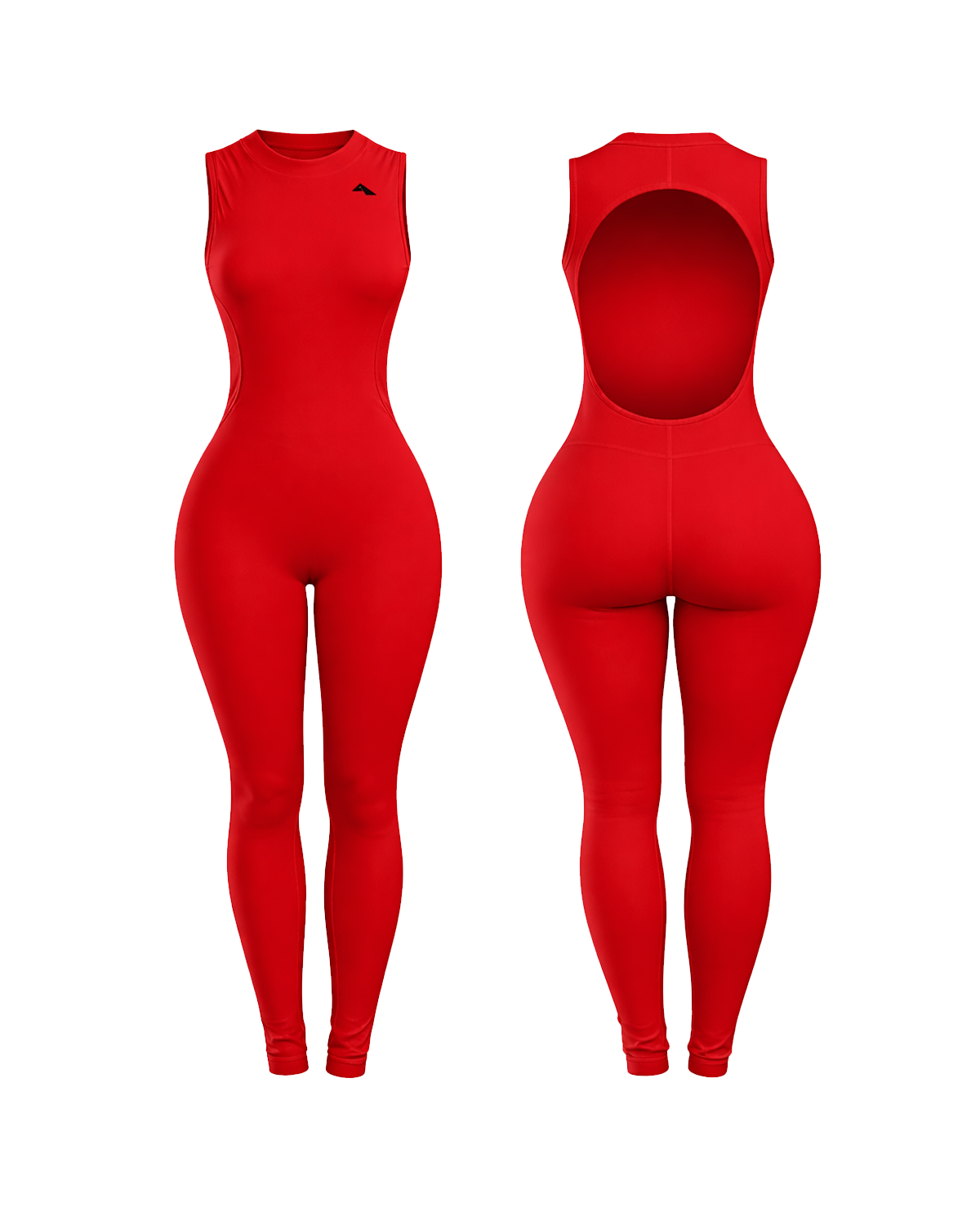 Backless Playsuit - Red