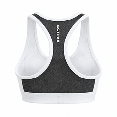 Lytluxe Sports Bra - Meshed Back - White