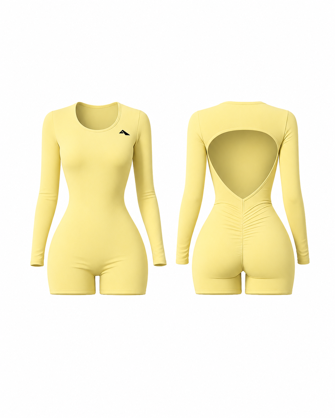 Sculpt Motion Contour Romper - Backless - Canary Yellow