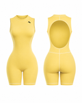 Backless Romper - Canary Yellow