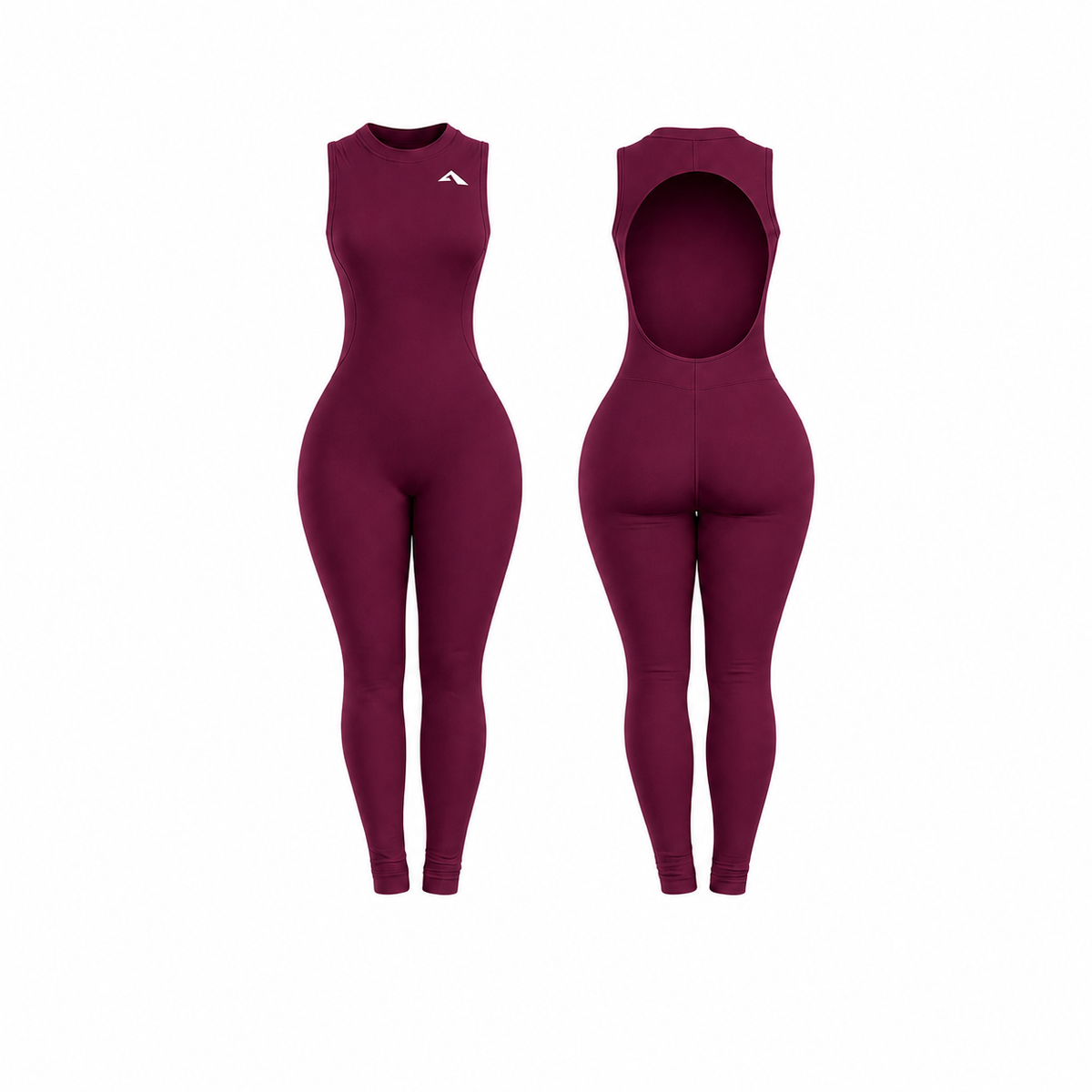 Backless Playsuit - Claret