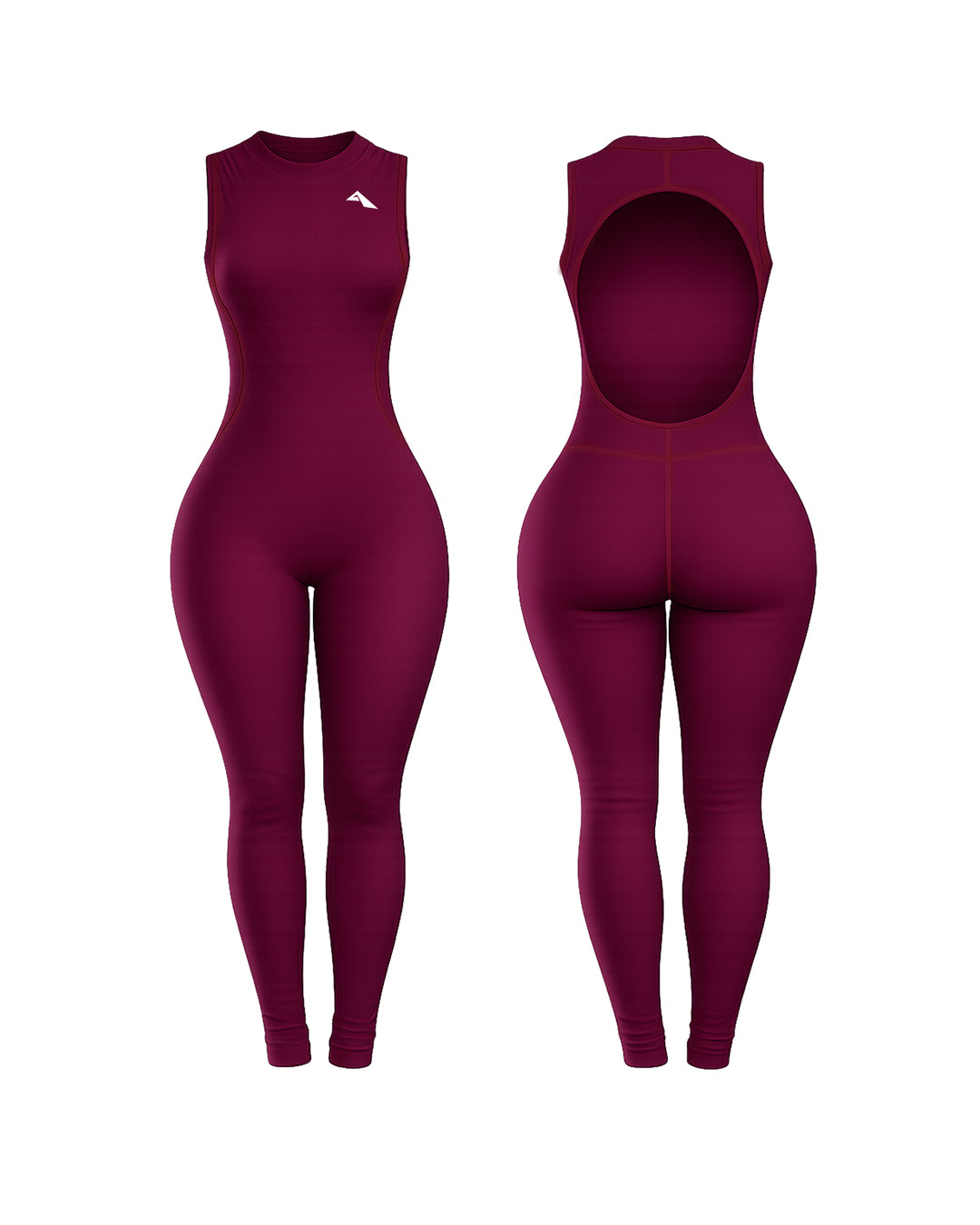 Backless Playsuit - Claret