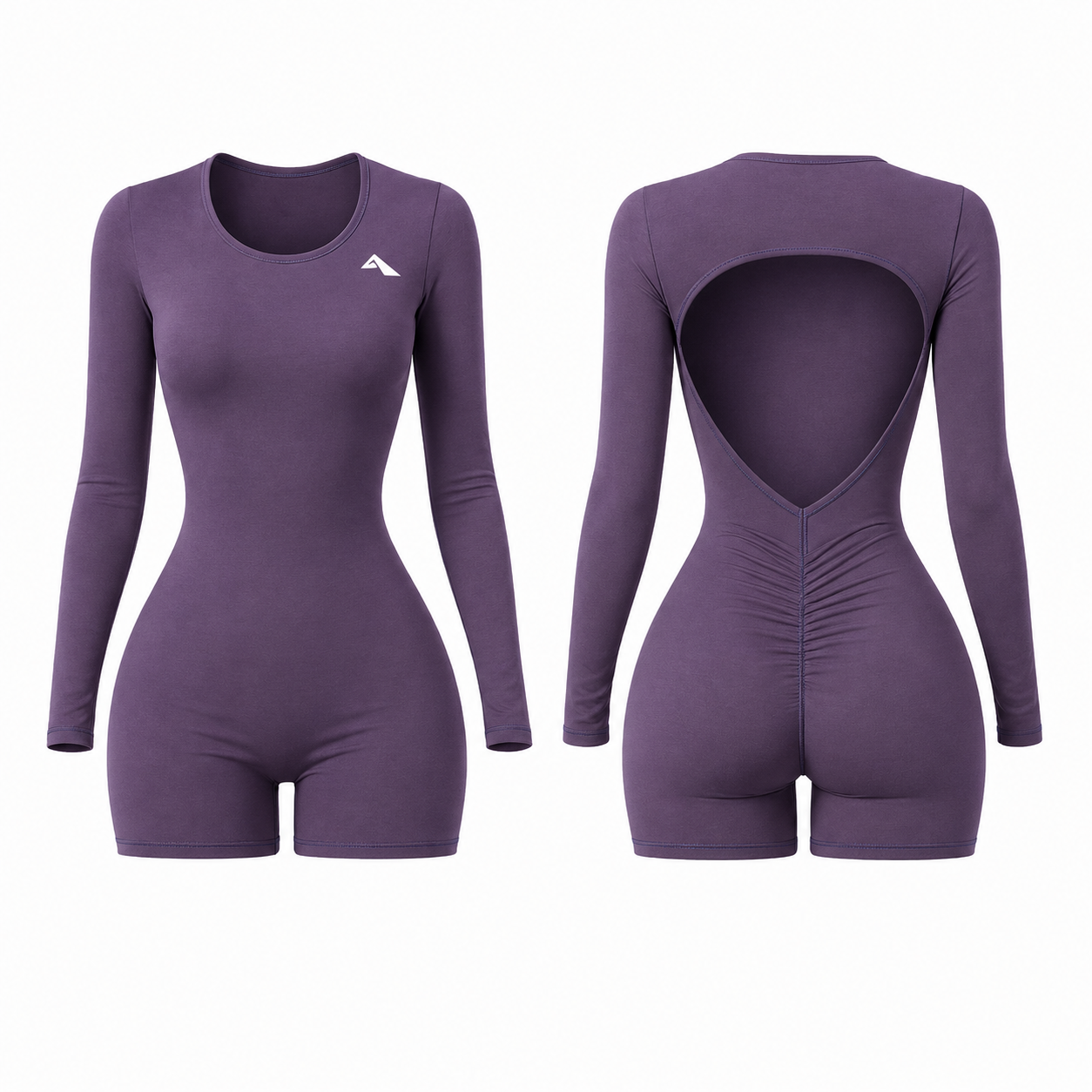 Sculpt Motion Contour Romper - Backless - Ash Purple