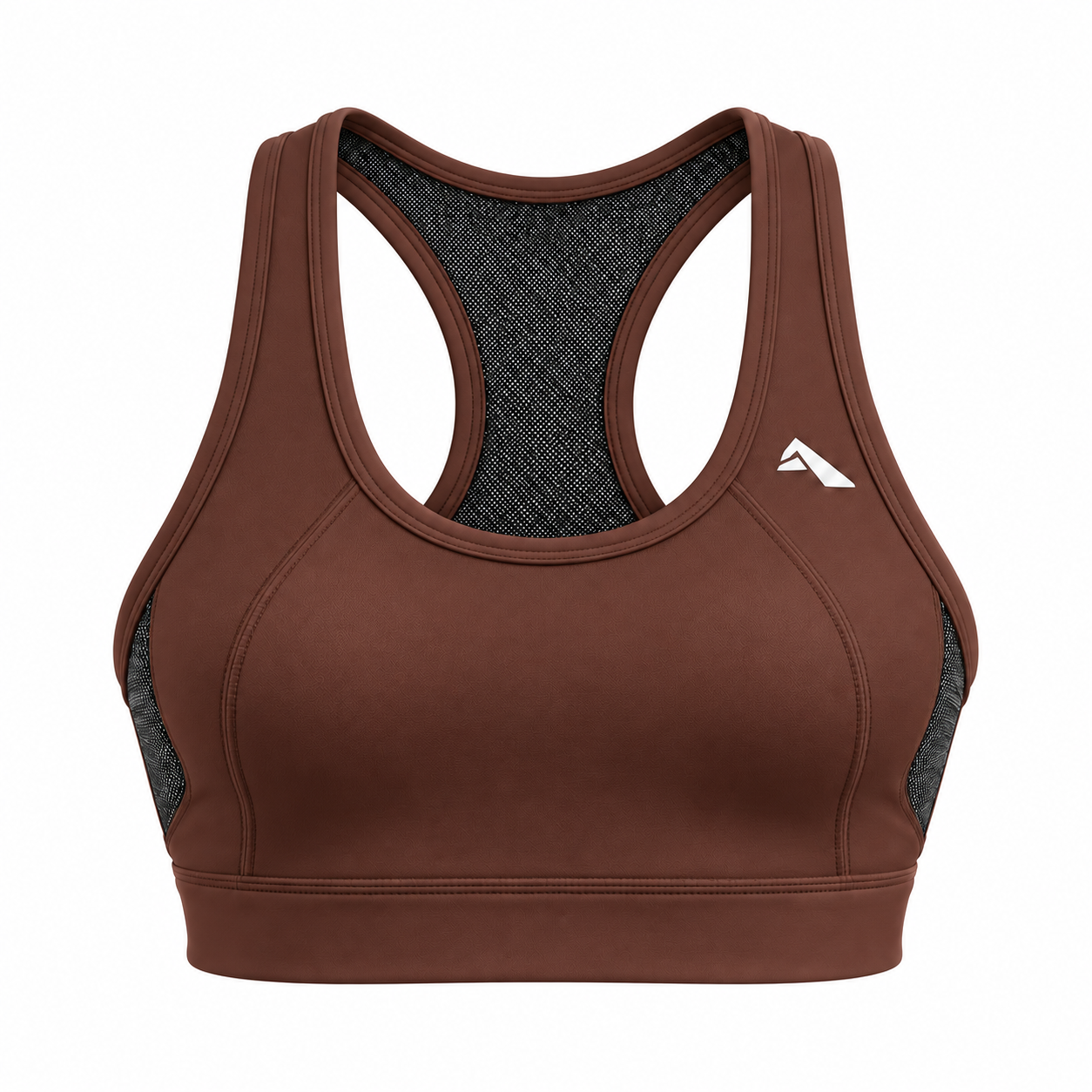 Lytluxe Sports Bra - Meshed Back - Dark Brown