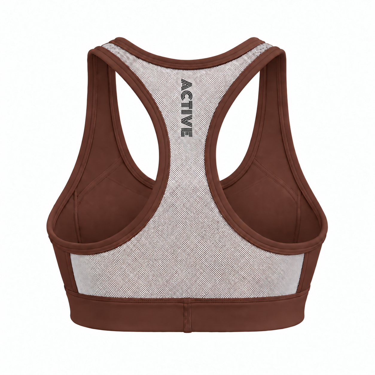 Lytluxe Sports Bra - Meshed Back - Dark Brown