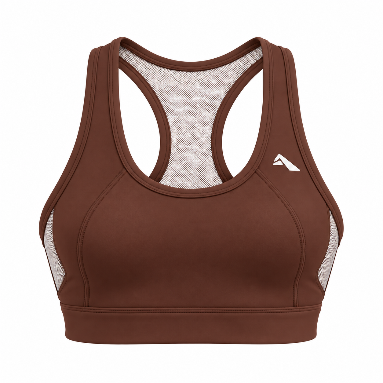 Lytluxe Sports Bra - Meshed Back - Dark Brown