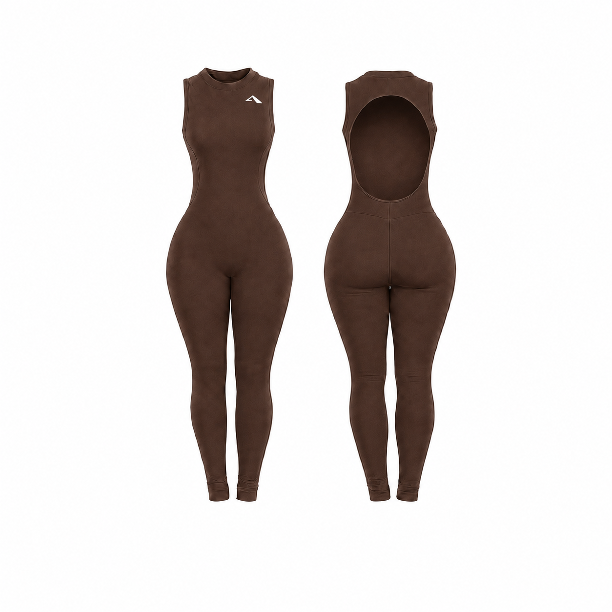 Backless Playsuit - Dark Brown