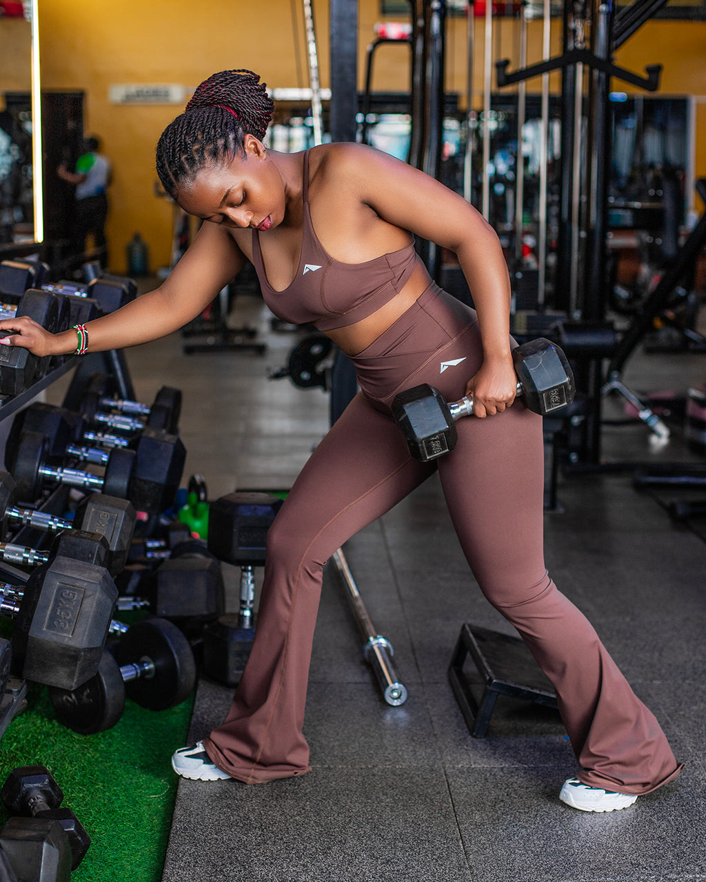 Sculpt Motion Prime Knot Bra and Flared Aura Pant Set