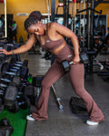 Sculpt Motion Prime Knot Bra and Flared Aura Pant Set
