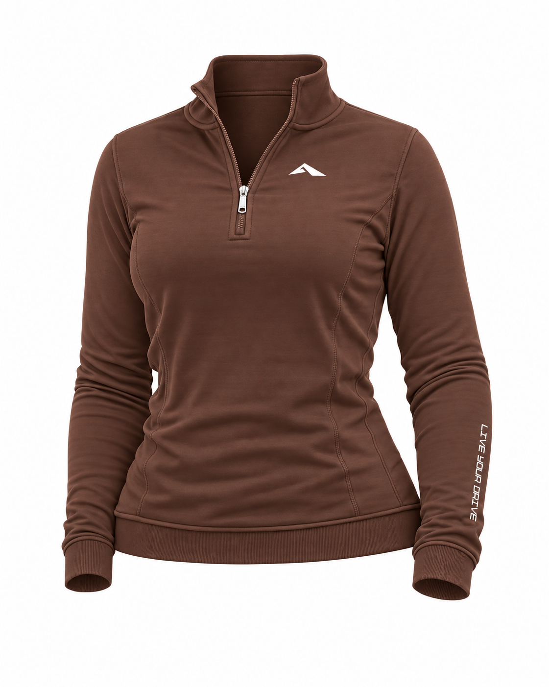 Lytluxe Jacket - 1/3 Zipped - Dark Brown