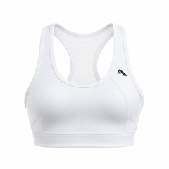 Lytluxe Sports Bra - Meshed Back - White