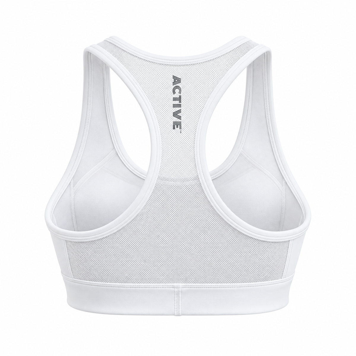 Lytluxe Sports Bra - Meshed Back - White