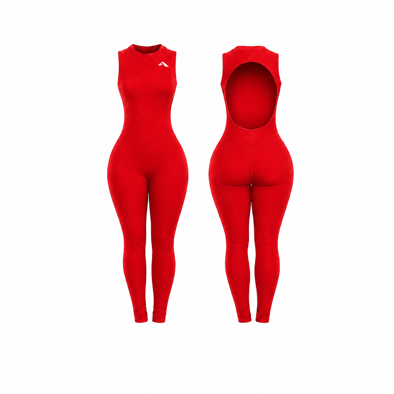 Backless Playsuit - Red