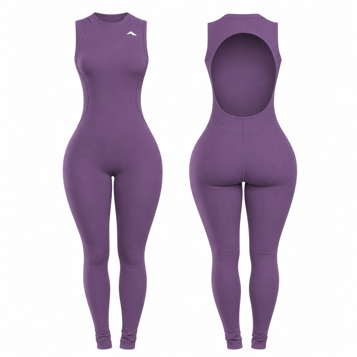 Backless Playsuit - Ash Purple