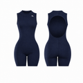 Backless Romper - Navy Blue