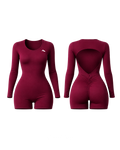 Sculpt Motion Contour Romper - Backless - Claret