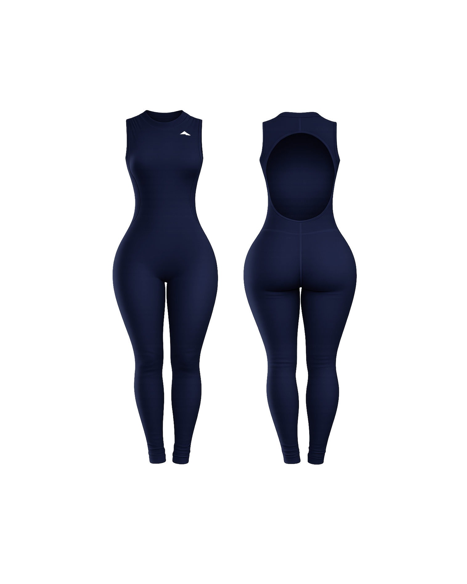 Backless Playsuit - Navy Blue