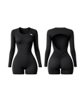 Sculpt Motion Contour Romper - Backless - Black