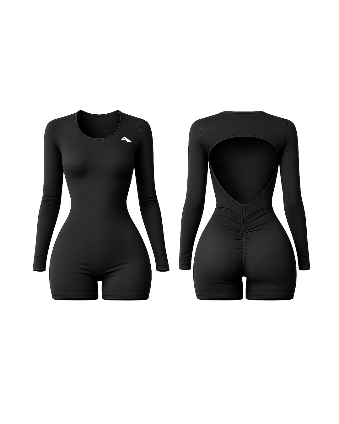 Sculpt Motion Contour Romper - Backless - Black