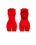 Backless Romper - Red