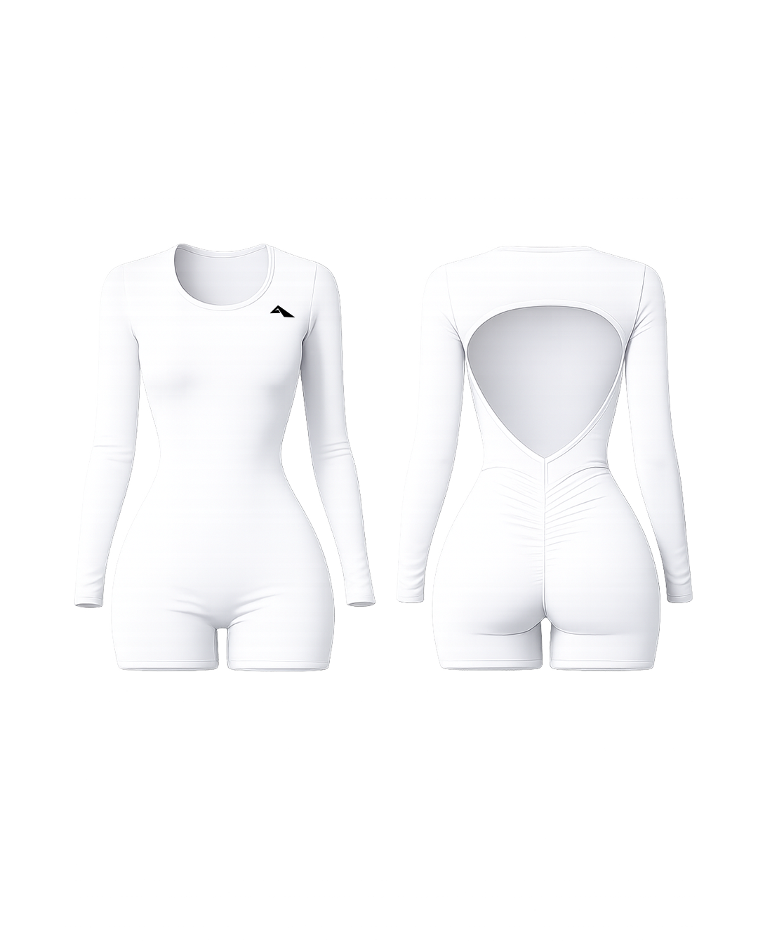 Sculpt Motion Contour Romper - Backless - White